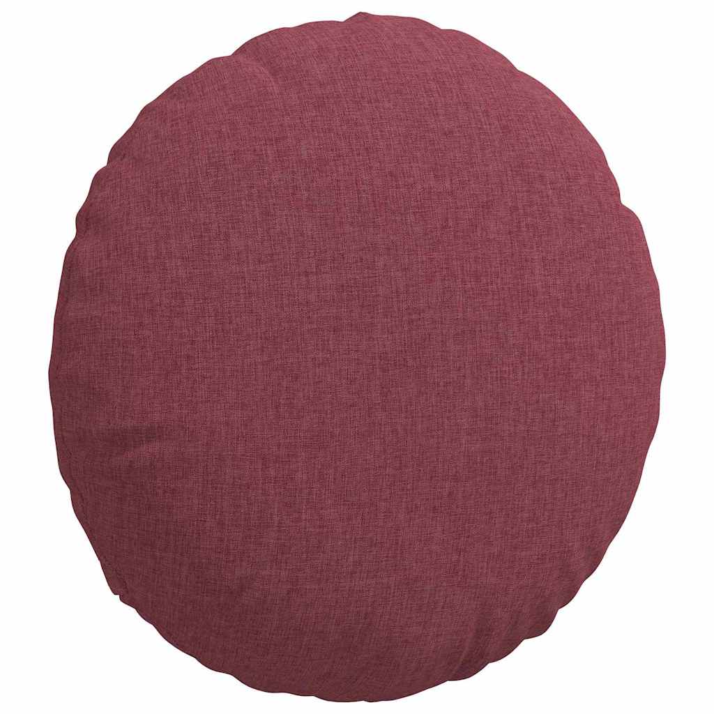Cuscini per Seduta 2 pcs Rosso Vino Ø40 x 13 cm Tessuto | homemem39