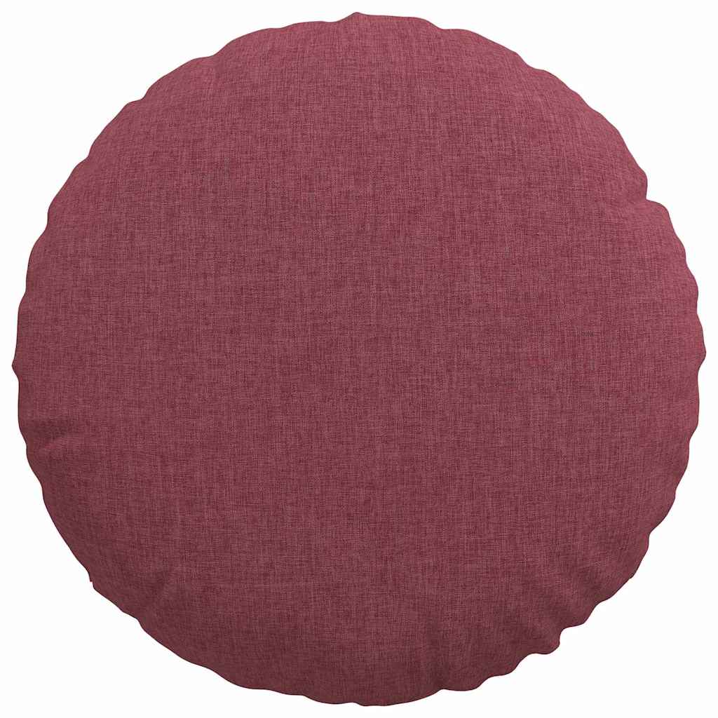 Cuscini per Seduta 2 pcs Rosso Vino Ø40 x 13 cm Tessuto | homemem39