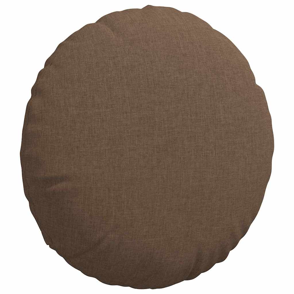 Cuscini per Seduta 2 pcs Marrone Ø40 x 13 cm Tessuto