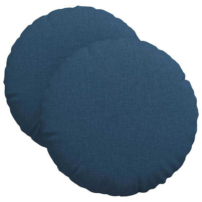 Cuscini per Seduta 2 pcs Blu Ø40 x 13 cm Tessuto | homemem39