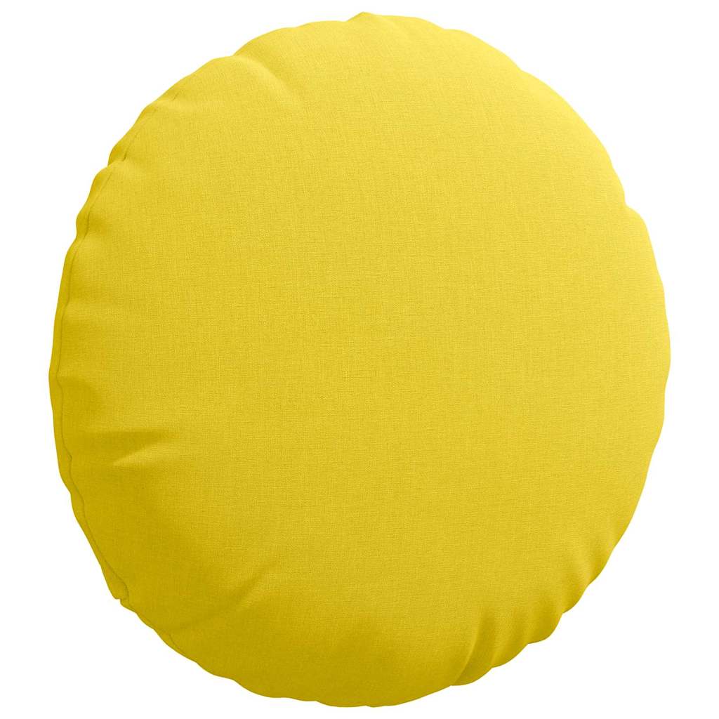 Cuscini per Seduta 2 pcs Giallo Chiaro Ø40 x 13 cm Tessuto | homemem39