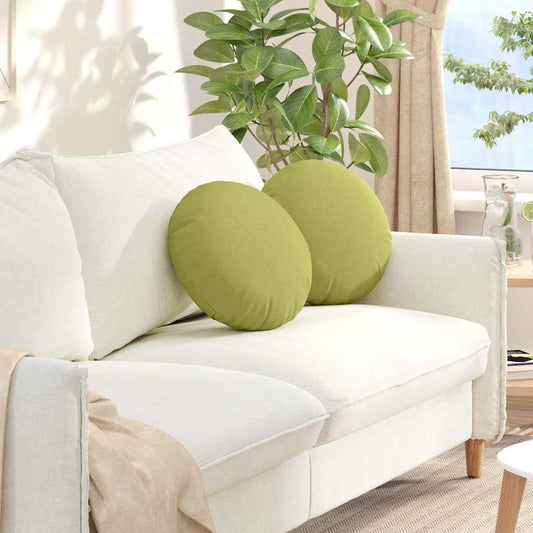 Cuscini per Seduta 2 pcs Verde chiaro Ø40 x 13 cm Tessuto | homemem39