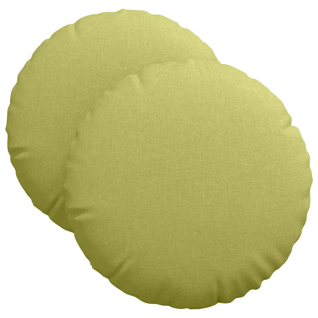 Cuscini per Seduta 2 pcs Verde chiaro Ø40 x 13 cm Tessuto | homemem39
