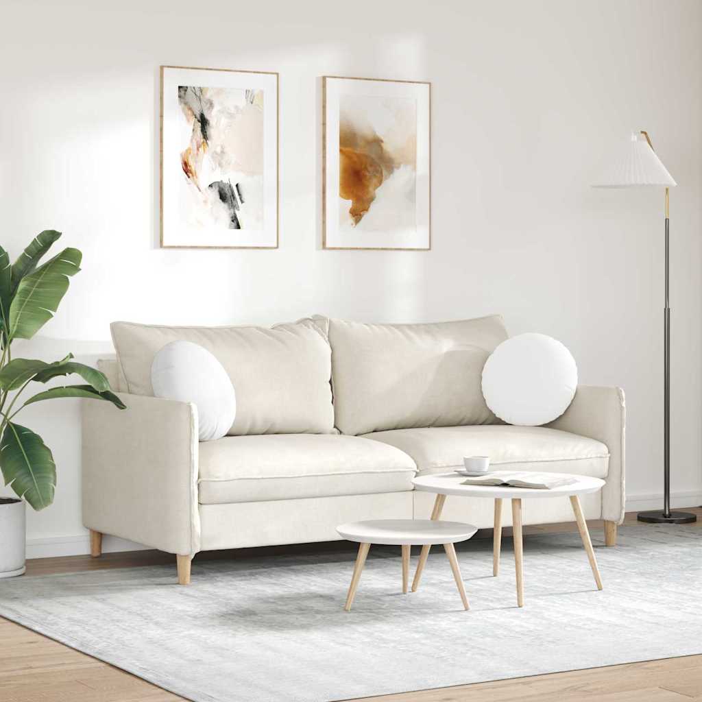 Cuscini per Seduta 2 pcs Bianco Ø40 x 13 cm Tessuto | homemem39