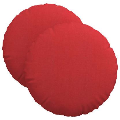 Cuscini per Seduta 2 pcs Rosso Ø40 x 13 cm Tessuto | homemem39