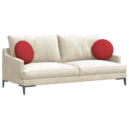 Cuscini per Seduta 2 pcs Rosso Ø40 x 13 cm Tessuto | homemem39