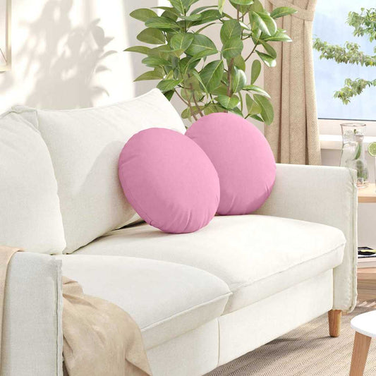 Cuscini per Seduta 2 pcs Rosa Ø40 x 13 cm Tessuto | homemem39