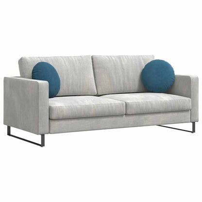Cuscini per Seduta 2 pcs Blu Ø 40 x 13 cm Velluto | homemem39
