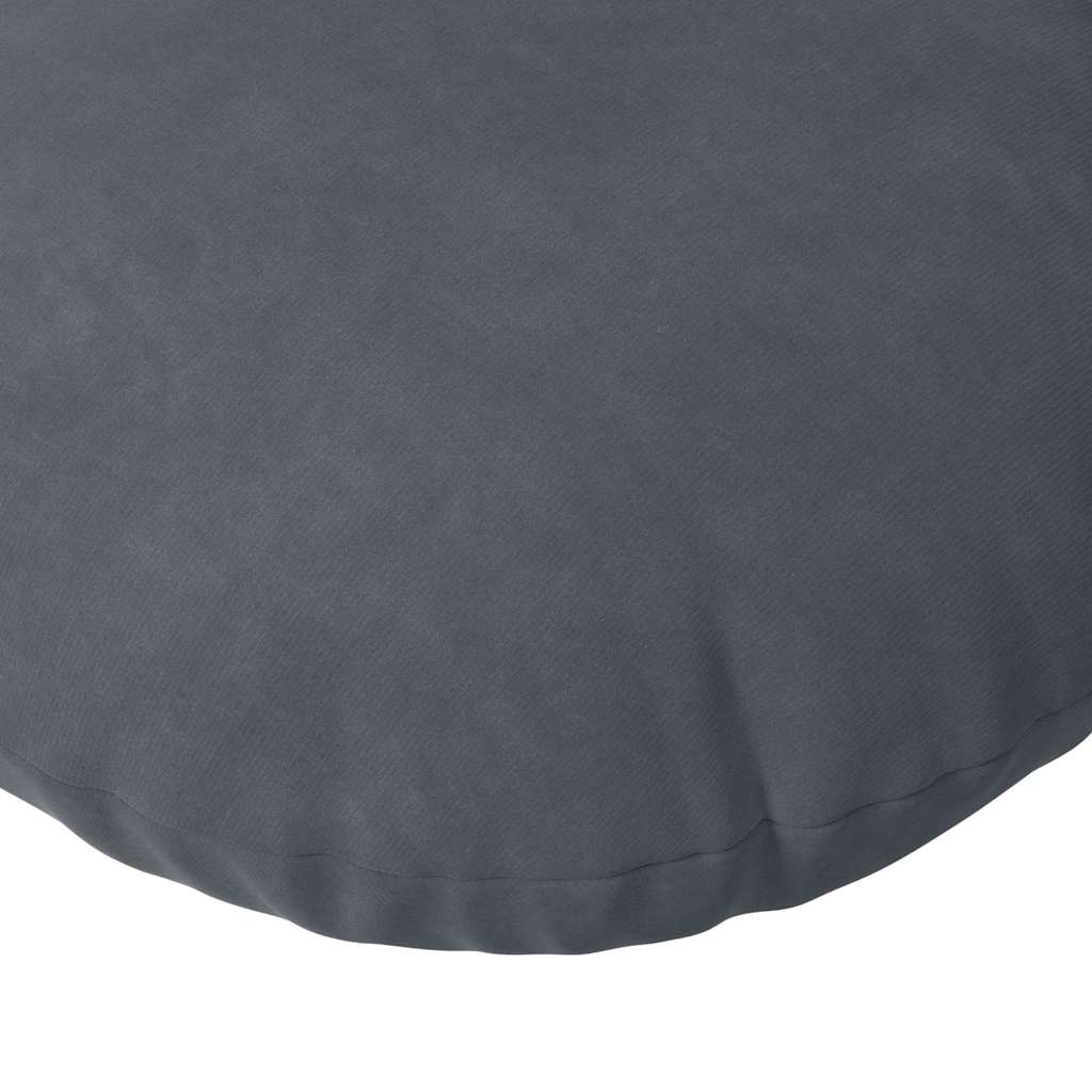 Cuscini per Seduta 2 pcs Grigio scuro Ø 40 x 13 cm Velluto | homemem39