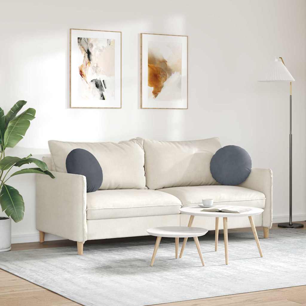 Cuscini per Seduta 2 pcs Grigio scuro Ø 40 x 13 cm Velluto | homemem39