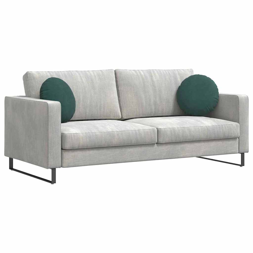 Cuscini per Seduta 2 pcs Verde Scuro Ø 40 x 13 cm Velluto | homemem39