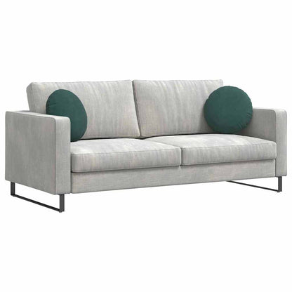 Cuscini per Seduta 2 pcs Verde Scuro Ø 40 x 13 cm Velluto | homemem39