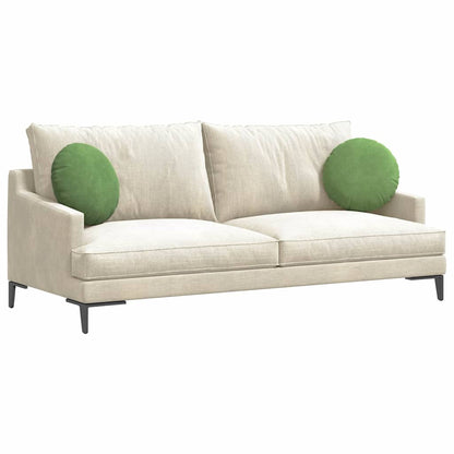 Cuscini per Seduta 2 pcs Verde chiaro Ø 40 x 13 cm Velluto | homemem39