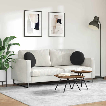 Cuscini per Seduta 2 pcs Nero Ø 40 x 13 cm Velluto | homemem39