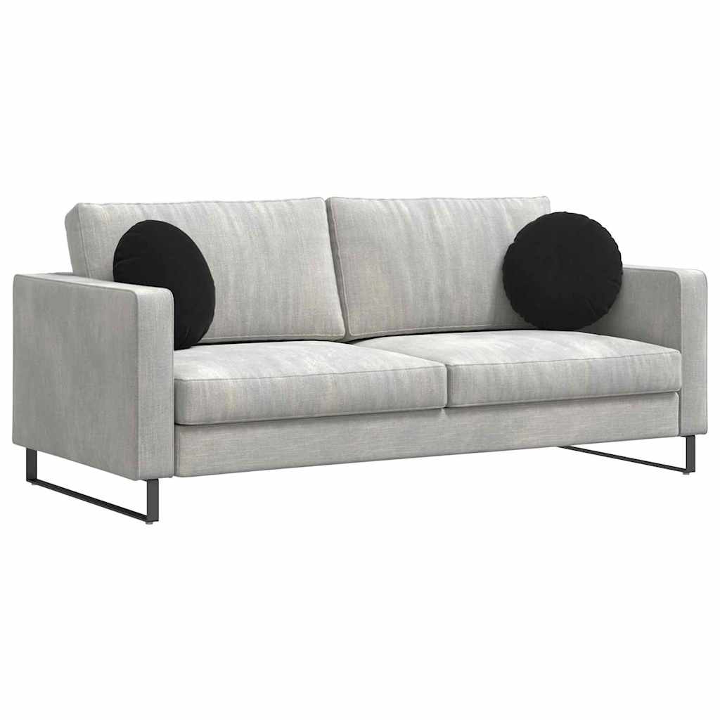 Cuscini per Seduta 2 pcs Nero Ø 40 x 13 cm Velluto | homemem39