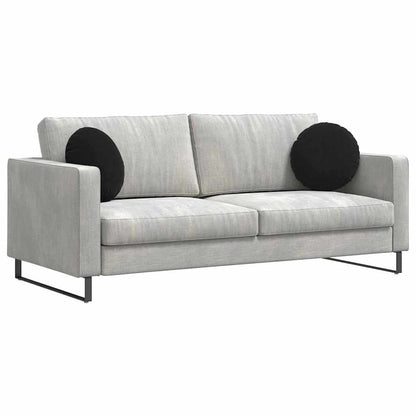 Cuscini per Seduta 2 pcs Nero Ø 40 x 13 cm Velluto | homemem39