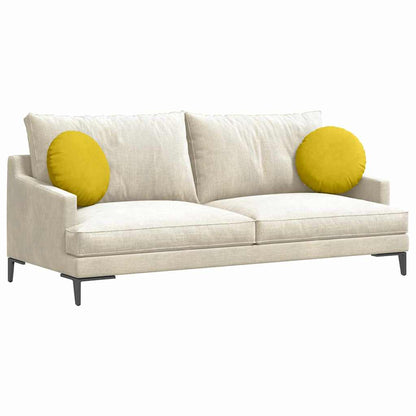 Cuscini per Seduta 2 pcs Giallo Ø 40 x 13 cm Velluto | homemem39