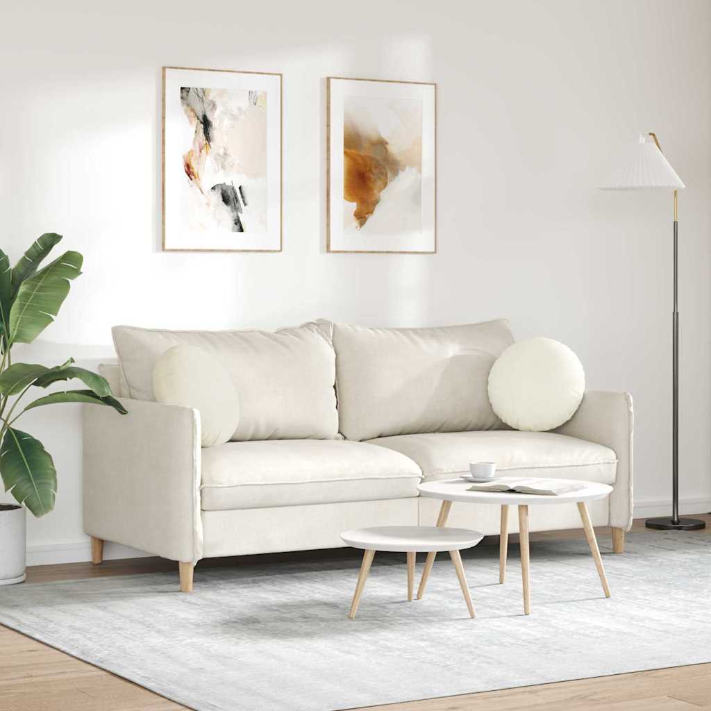 Cuscini per Seduta 2 pcs Crema Ø 40 x 13 cm Velluto | homemem39