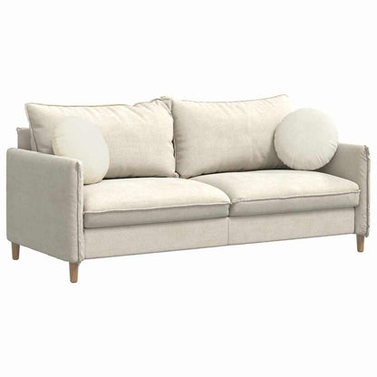 Cuscini per Seduta 2 pcs Crema Ø 40 x 13 cm Velluto | homemem39