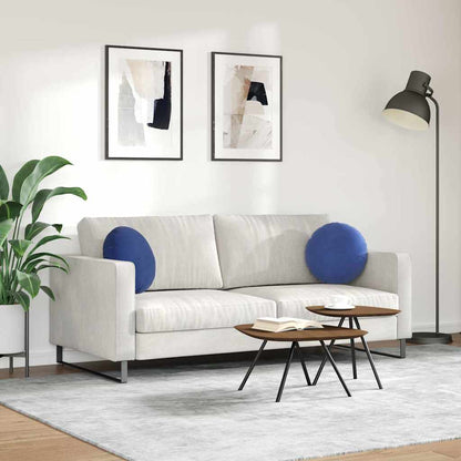 Cuscini per Seduta 2 pcs Blu Polizia Ø 40 x 13 cm Velluto | homemem39
