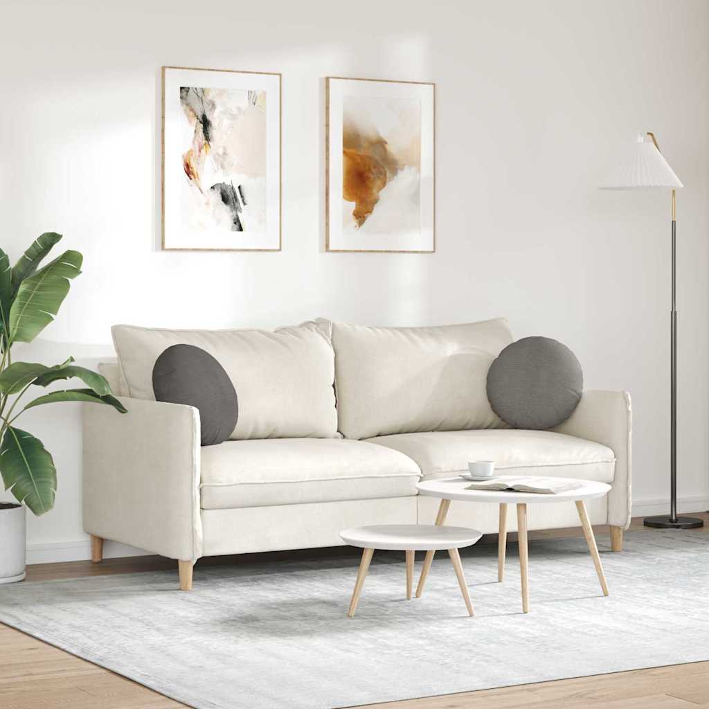 Cuscini per Seduta 2 pcs Grigio chiaro Ø 40 cm Tessuto in Cords | homemem39