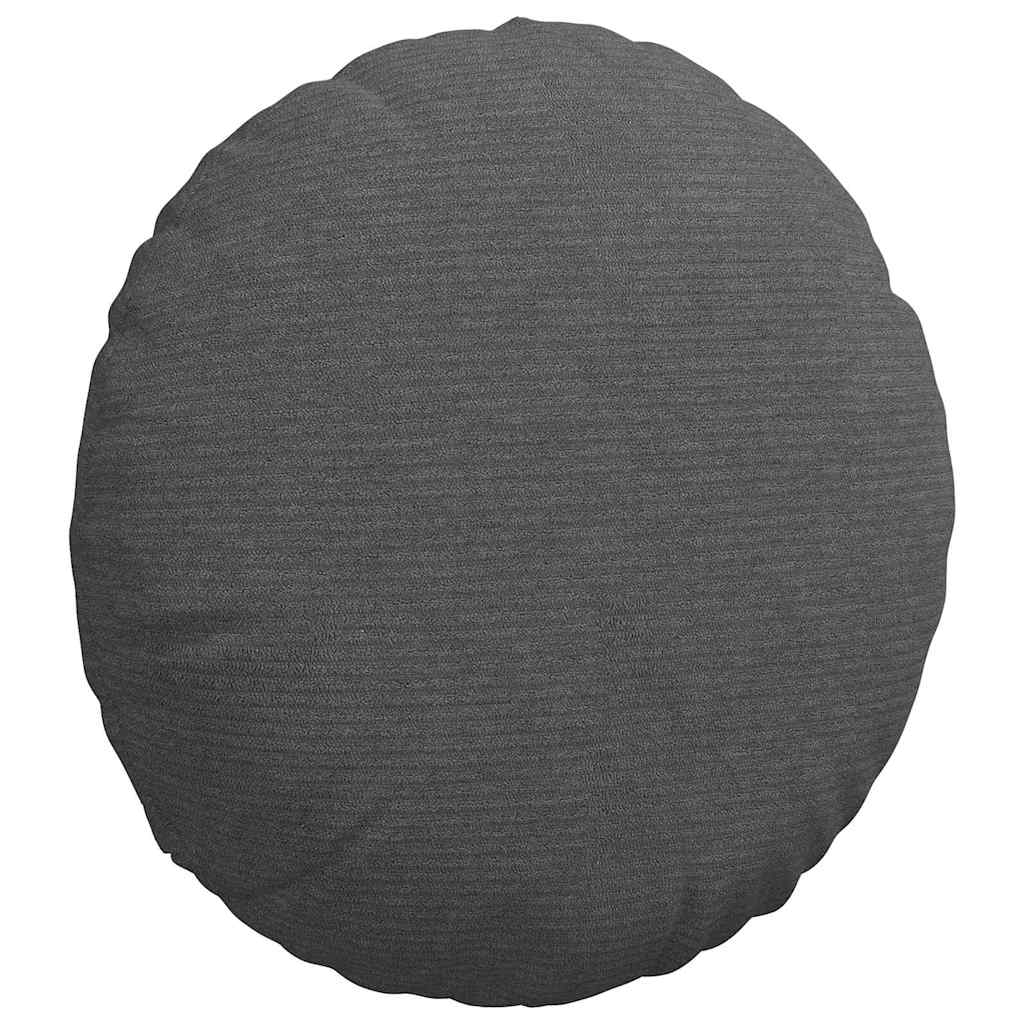 Cuscini per Seduta 2 pcs Grigio scuro Ø 40 cm Tessuto in Cords | homemem39