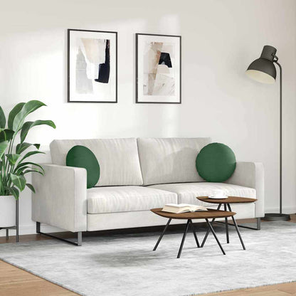 Cuscini per Seduta 2 pcs Verde Scuro Ø 40 cm Tessuto in Cords | homemem39