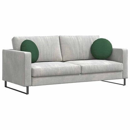 Cuscini per Seduta 2 pcs Verde Scuro Ø 40 cm Tessuto in Cords | homemem39