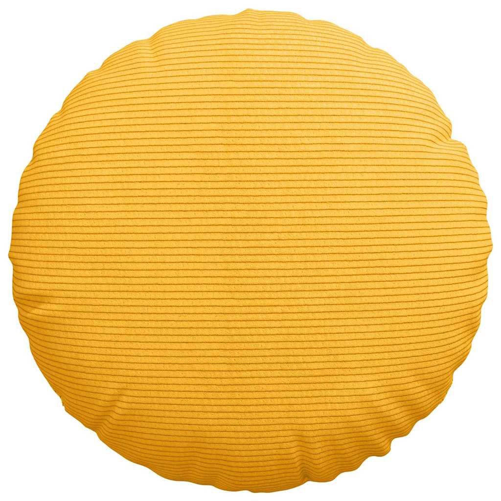 Cuscini per Seduta 2 pcs Giallo Chiaro Ø 40 cm Tessuto in Cords | homemem39