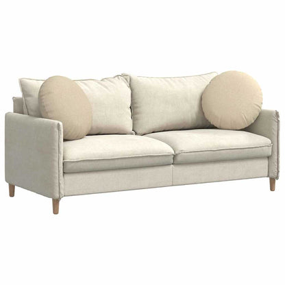 Cuscini per Seduta 2 pcs Crema Ø50 x 19 cm Tessuto | homemem39