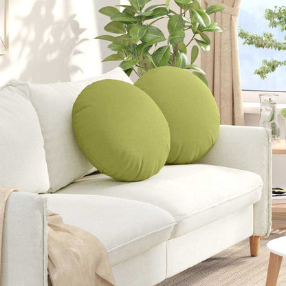 Cuscini per Seduta 2 pcs Verde chiaro Ø50 x 19 cm Tessuto | homemem39