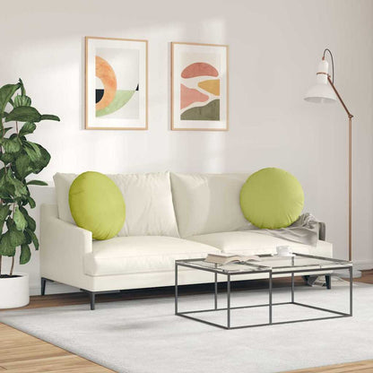 Cuscini per Seduta 2 pcs Verde chiaro Ø50 x 19 cm Tessuto | homemem39