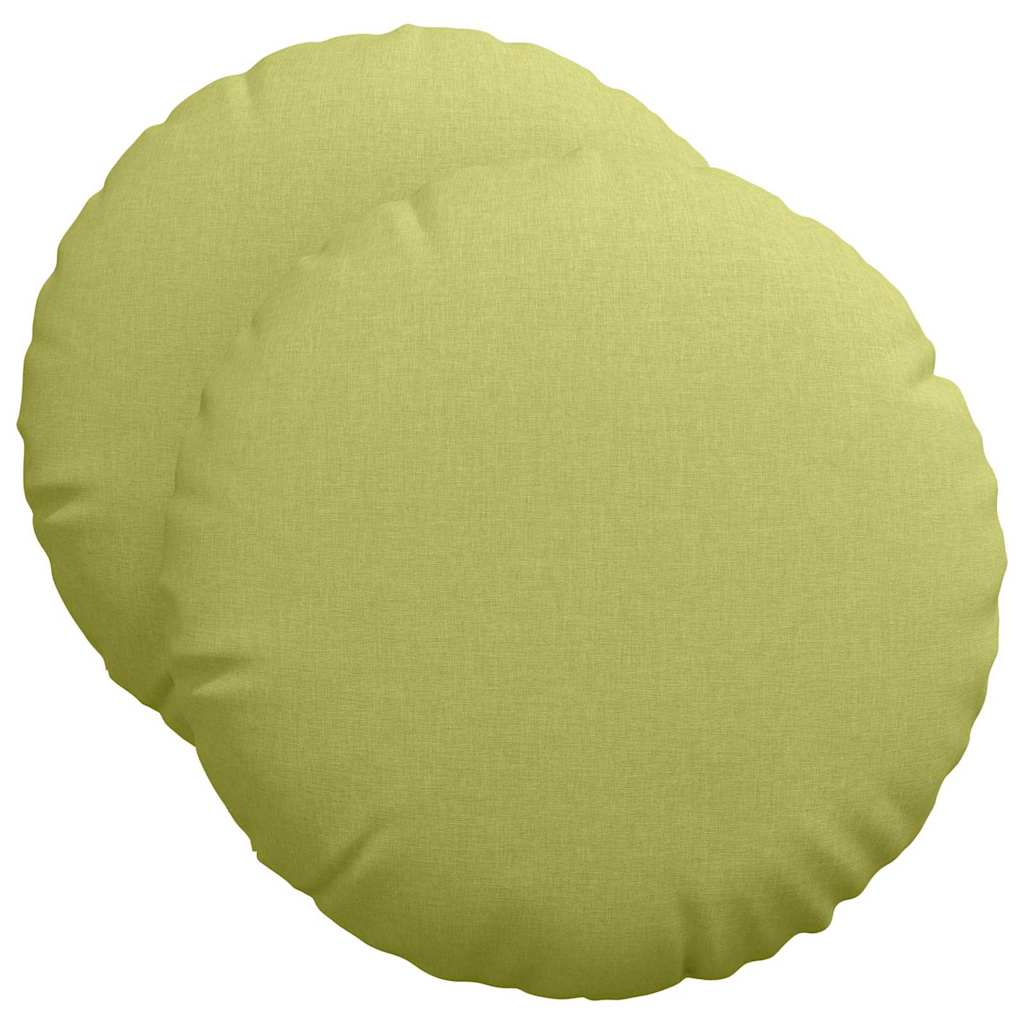 Cuscini per Seduta 2 pcs Verde chiaro Ø50 x 19 cm Tessuto | homemem39
