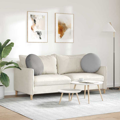 Cuscini per Seduta 2 pcs Grigio Nuvola Ø50 x 19 cm Tessuto | homemem39