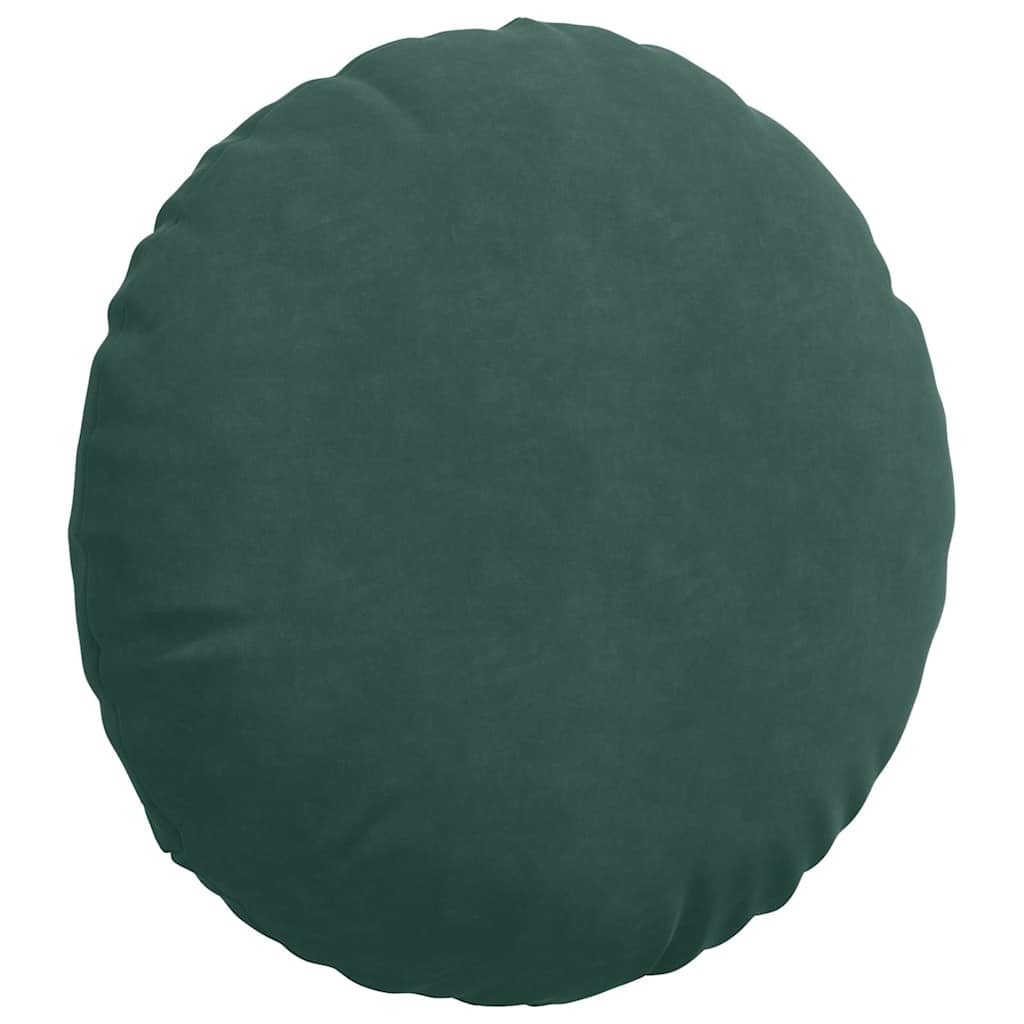 Cuscini per Seduta 2 pcs Verde Scuro Ø50 x 19 cm Velluto | homemem39