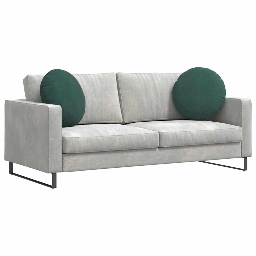 Cuscini per Seduta 2 pcs Verde Scuro Ø50 x 19 cm Velluto | homemem39