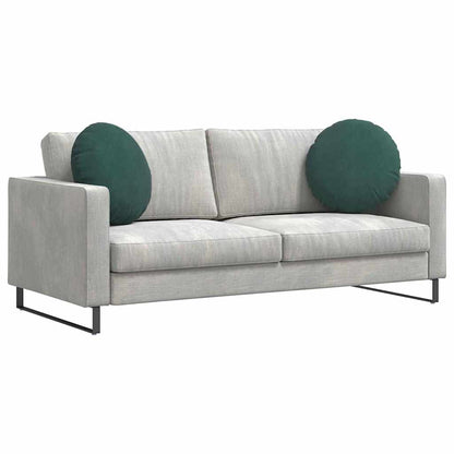 Cuscini per Seduta 2 pcs Verde Scuro Ø50 x 19 cm Velluto | homemem39