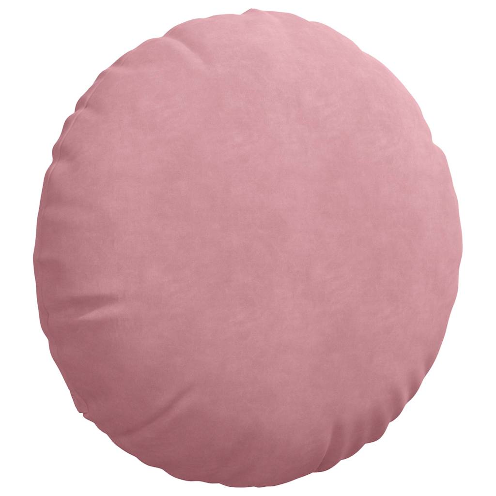 Cuscini per Seduta 2 pcs Rosa Ø50 x 19 cm Velluto | homemem39
