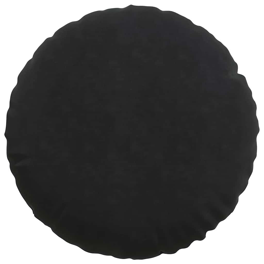 Cuscini per Seduta 2 pcs Nero Ø50 x 19 cm Velluto | homemem39