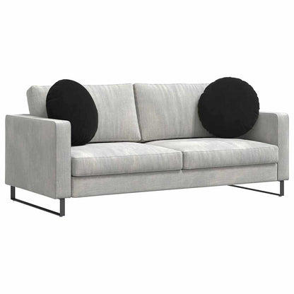 Cuscini per Seduta 2 pcs Nero Ø50 x 19 cm Velluto | homemem39