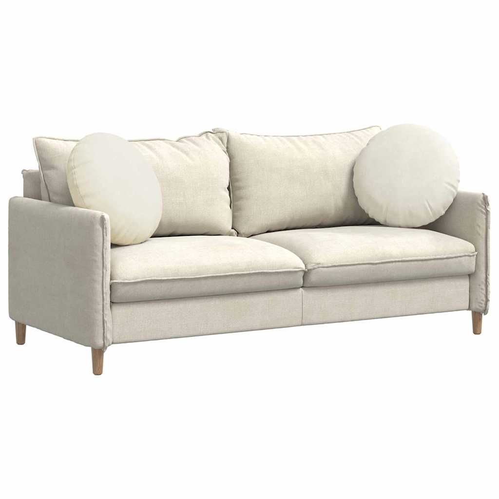 Cuscini per Seduta 2 pcs Crema Ø50 x 19 cm Velluto | homemem39