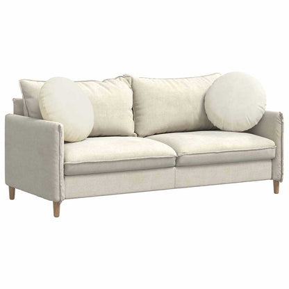 Cuscini per Seduta 2 pcs Crema Ø50 x 19 cm Velluto | homemem39