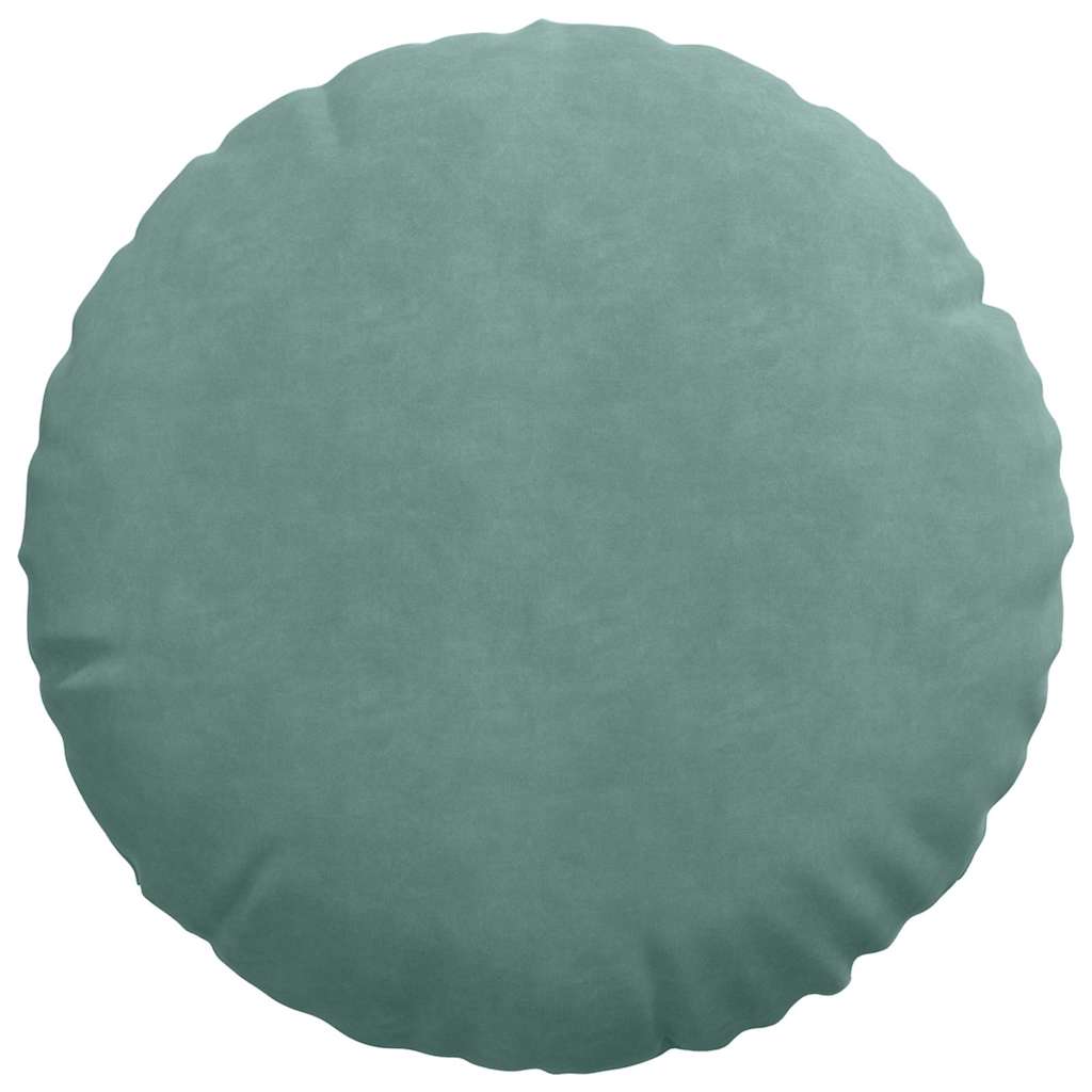 Cuscini per Seduta 2 pcs Verde Mare Ø50 x 19 cm Velluto | homemem39