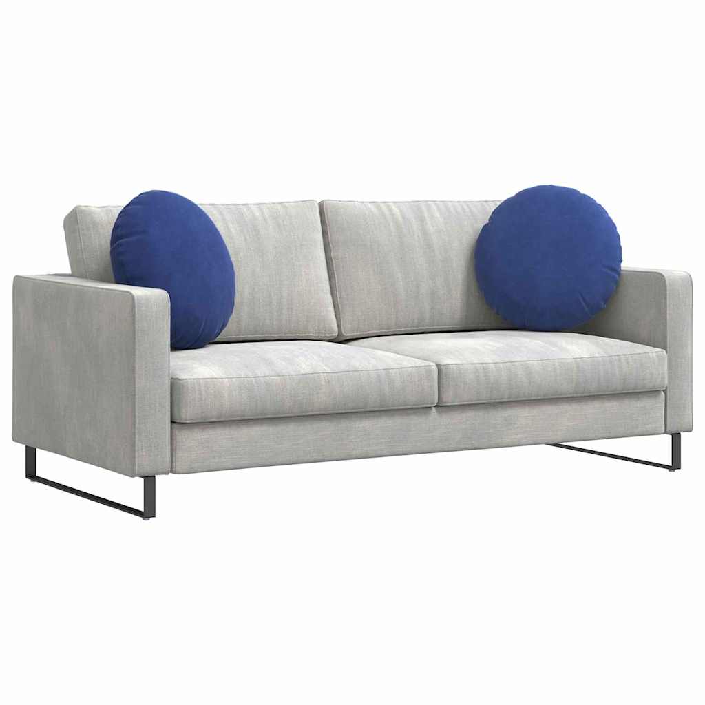 Cuscini per Seduta 2 pcs Blu Polizia Ø50 x 19 cm Velluto | homemem39