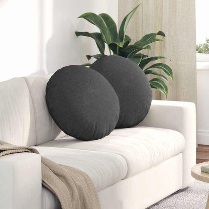 Cuscini per Seduta 2 pcs Grigio scuro Ø50 x 19 cm | homemem39