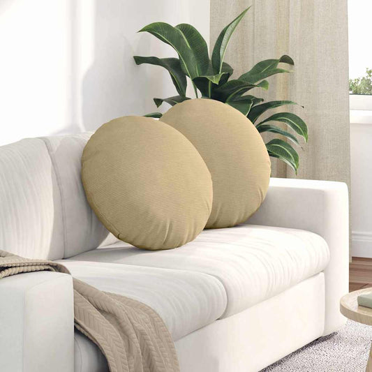 Cuscini per Seduta 2 pcs Grigio Verde Ø50 x 19 cm | homemem39
