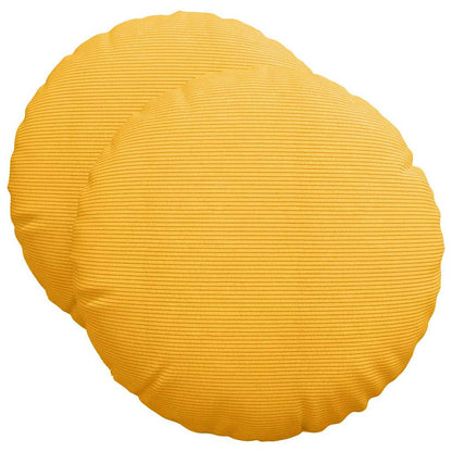 Cuscini per Seduta 2 pcs Giallo Chiaro Ø50 x 19 cm | homemem39
