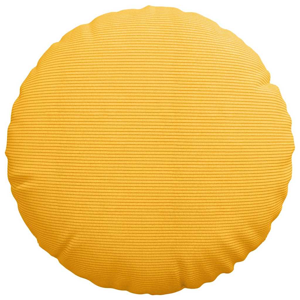 Cuscini per Seduta 2 pcs Giallo Chiaro Ø50 x 19 cm | homemem39