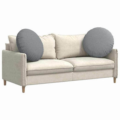 Cuscini per Seduta 2 pcs Grigio chiaro Ø60 x 21 cm Tessuto | homemem39