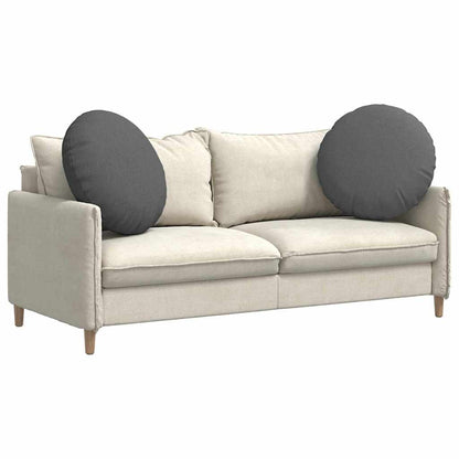 Cuscini per Seduta 2 pcs Grigio scuro Ø60 x 21 cm Tessuto | homemem39